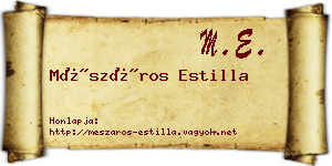 Mészáros Estilla névjegykártya