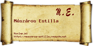 Mészáros Estilla névjegykártya