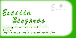 estilla meszaros business card