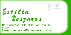 estilla meszaros business card